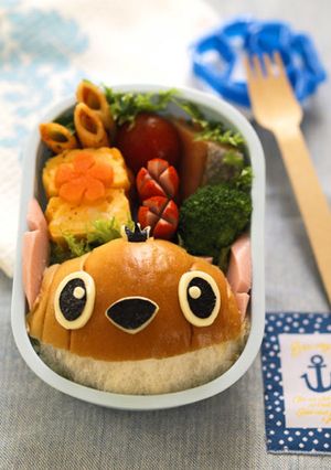 【簡単】ロールパンでスティッチ★サンド-レシピのメイン写真