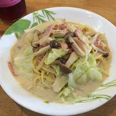รูปของ 簡単ヘルシー♡豆乳のスープパスタ
