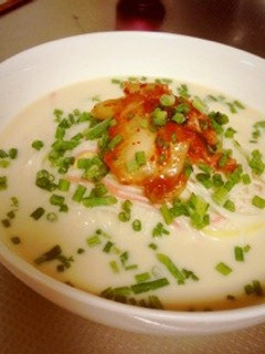 夏ランチに!豆乳豚キムチ冷やかけうどん風-レシピのメイン写真