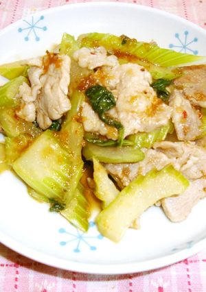 セロリと豚肉のドレッシングあえ-レシピのメイン写真
