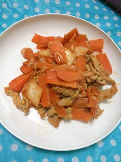 豚肉人参キムチ炒め-レシピのメイン写真