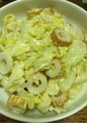 社員食堂の小鉢〜キャベツちくわ-レシピのメイン写真