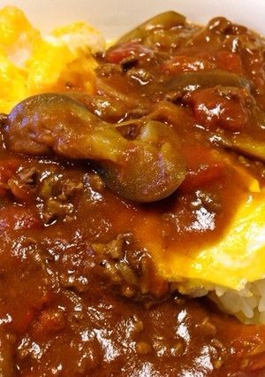 ナスとトマトのオムカレー-レシピのメイン写真
