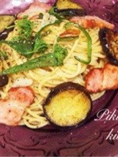 茄子とベーコンの☆醤油生パスタ-レシピのメイン写真