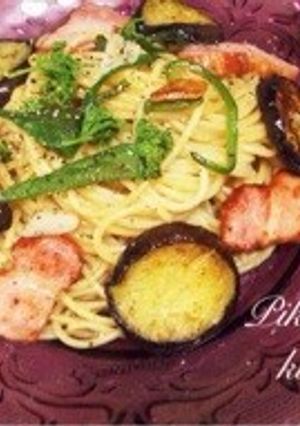 茄子とベーコンの☆醤油生パスタ-レシピのメイン写真