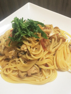鯵と梅肉のさっぱり和風パスタ-レシピのメイン写真