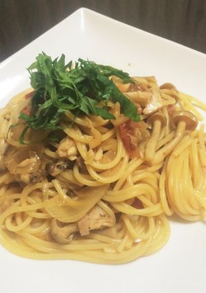 鯵と梅肉のさっぱり和風パスタ-レシピのメイン写真