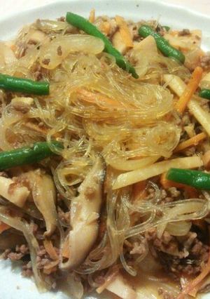 簡単 春雨の炒めもの（肉・野菜たっぷり）-レシピのメイン写真