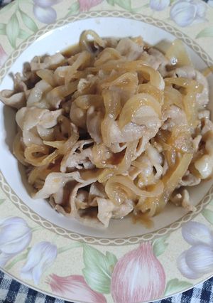 豚バラ玉ねぎのにんにく醤油焼き-レシピのメイン写真
