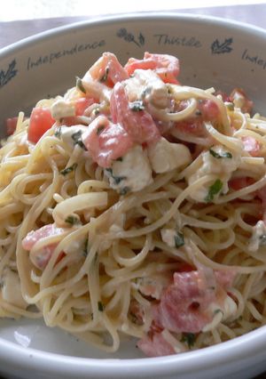 トマトとクリームチーズの冷製パスタ-レシピのメイン写真