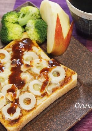 ちくわのお好み焼き風チーズトースト-レシピのメイン写真