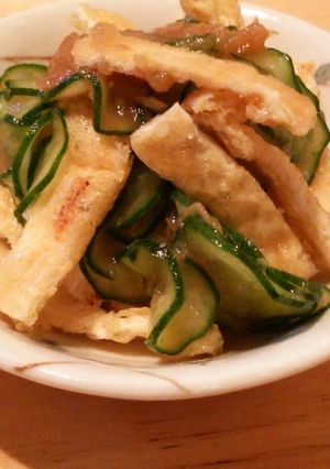 キュウリと油揚げの梅風味の酢の物-レシピのメイン写真