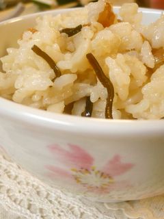 切干大根&塩こんぶ&梅ぼし炊き込みご飯♪-レシピのメイン写真