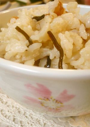 切干大根＆塩こんぶ＆梅ぼし炊き込みご飯♪-レシピのメイン写真