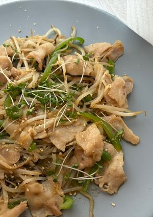 もやし＋豚バラ×塩昆布＋オイスターソース-レシピのメイン写真