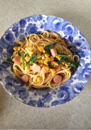 ほうれん草とコーンのバター醤油パスタ-レシピのメイン写真