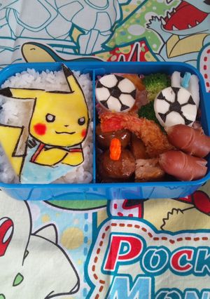 キャラ弁☆ ワールドカップ☆ピカチュウ-レシピのメイン写真