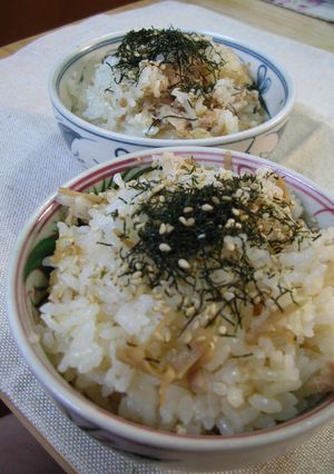 なめたけとツナの炊き込みご飯-レシピのメイン写真