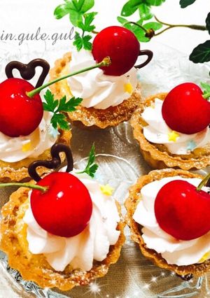 市販のタルトとフルーツで簡単チーズタルト-レシピのメイン写真