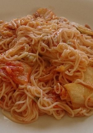 材料たったの３点★キムチ素麺チャンプルー-レシピのメイン写真
