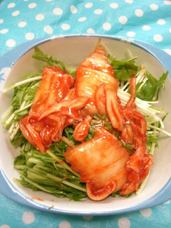 水菜キムチサラダ-レシピのメイン写真