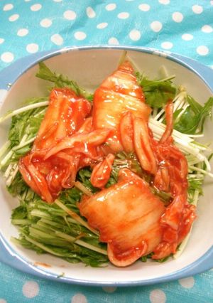 水菜キムチサラダ-レシピのメイン写真