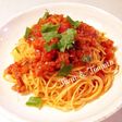 ツナとシソの簡単トマトパスタ