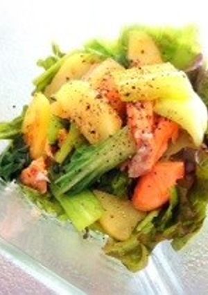 サーモンのホットサラダ-レシピのメイン写真