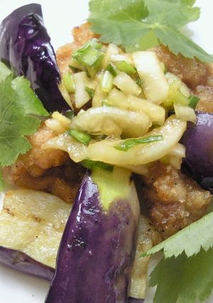 鶏せせりの唐揚げ゜+｡にら玉ねぎソース-レシピのメイン写真
