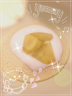 リンゴとパンケーキで簡単おやつ♡-レシピのメイン写真
