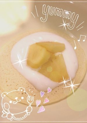 リンゴとパンケーキで簡単おやつ♡-レシピのメイン写真