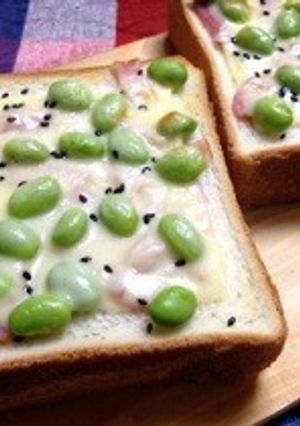 枝豆&ベーコンのチーズ食パン-レシピのメイン写真