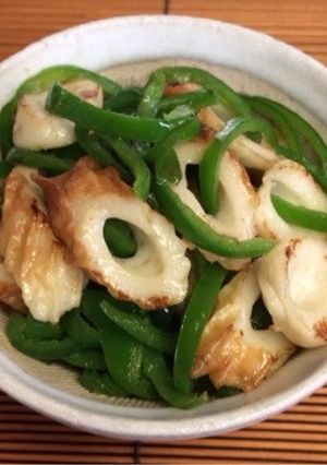 おつまみに！ピーマンとちくわのごま油炒め-レシピのメイン写真