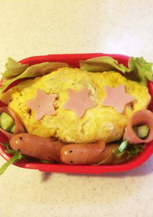 ソーセー人のオムライス弁当☆七夕Ver-レシピのメイン写真