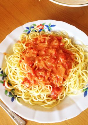 トマトクリームパスタ-レシピのメイン写真
