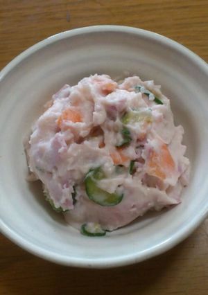超可愛い♥ピンク色のポテトサラダ♪-レシピのメイン写真