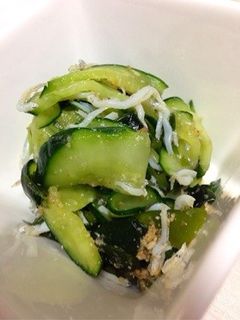 酢の物 ☆キュウリ×しらす×ワカメ☆-レシピのメイン写真