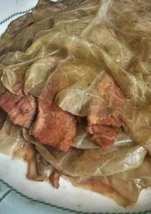 ｷｬﾍﾞﾂとﾍﾞｰｺﾝの和風重ね煮-レシピのメイン写真