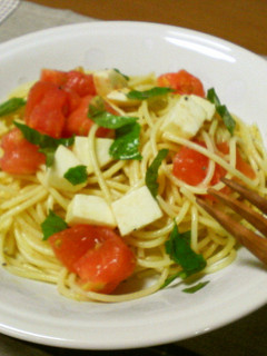 トマトとモッツァレラの冷製パスタ-レシピのメイン写真