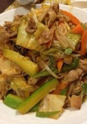 ピリ辛!豚肉とキムチの野菜炒め-レシピのメイン写真