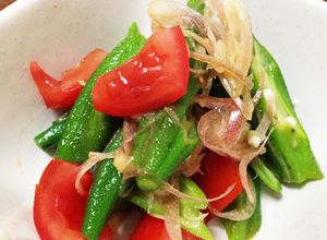 オクラトマトとみょうがのごまポン酢-レシピのメイン写真
