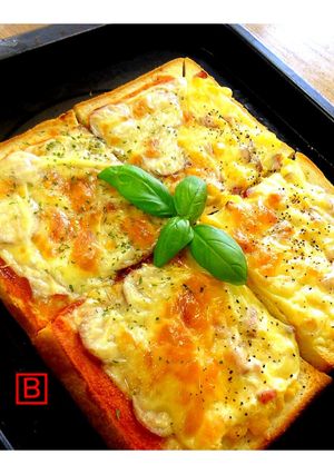 簡単豪華！食パンdeピザ♡-レシピのメイン写真