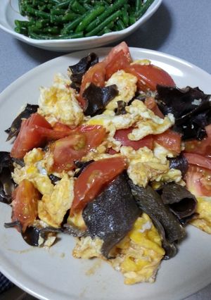 トマトとキクラゲの玉子炒め-レシピのメイン写真