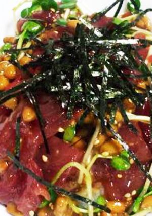 冷製納豆マグロパスタ-レシピのメイン写真