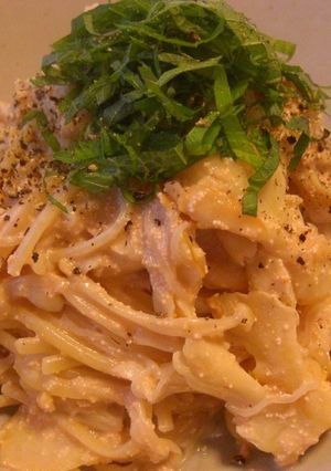 白舞茸とえのき茸のヘルシークリームパスタ-レシピのメイン写真