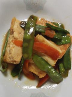 さやいんげんと豆腐のピリ辛炒め-レシピのメイン写真