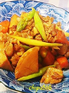 簡単 旬の竹の子と豚肉と野菜の炒め煮-レシピのメイン写真