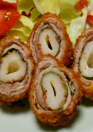 ◎ちくわ◎肉巻きロールかつ-レシピのメイン写真