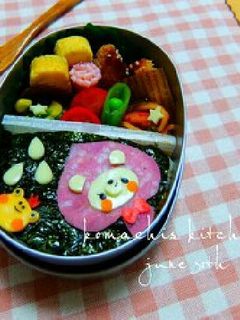 幼稚園お弁当 キャラ弁♡レインコートくま-レシピのメイン写真