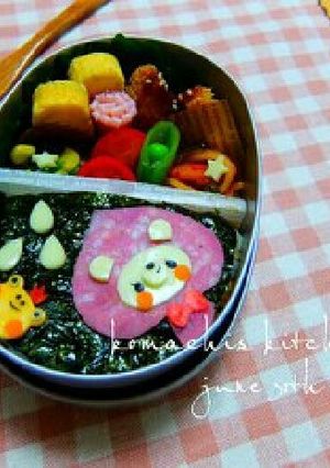 幼稚園お弁当 キャラ弁♡レインコートくま-レシピのメイン写真